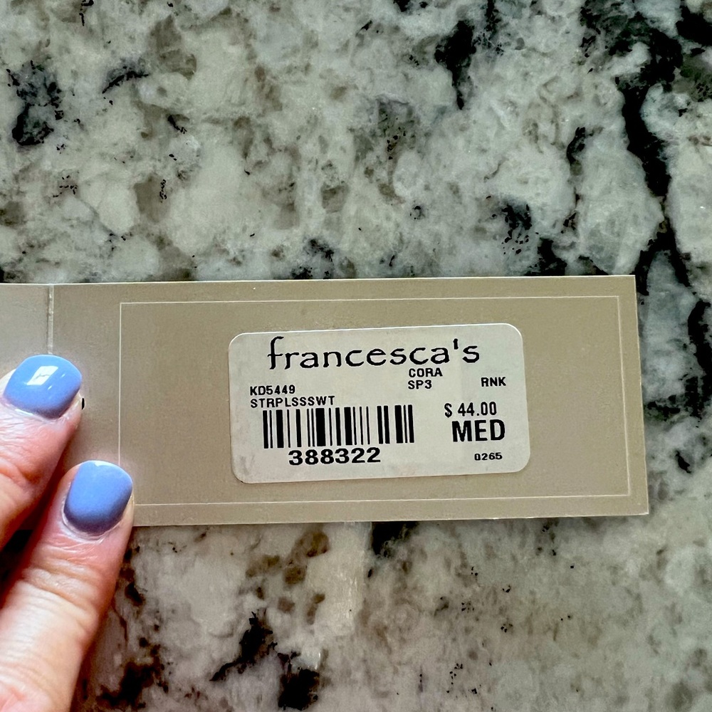 Francesca’s Strapless Dress